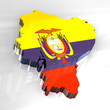 3d flag map of Ecuador 3d flag map of Ecuador