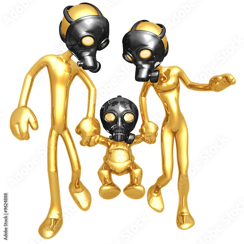 gas mask cartoon. Gas Mask Family