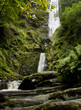 Vertical close-up of Pistyl Rhaeadr Waterfall near Llanrhaeadr