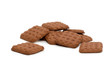 Chocolate's cookies over white