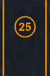 Yellow 25 limit speed caution marking on asphalt pavement Yellow 25 limit speed caution marking on asphalt pavement