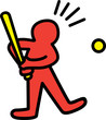 baseball stick player