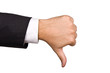 Hand sign isolated on white background