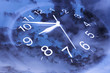 Wall Clock with Sky Background in Blue Tone