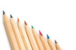 natural colorful pencils on white background natural colorful pencils on white background