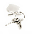 Keys close-up isolated on white background
