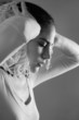 Portrait of young hispanic woman with troubled expression