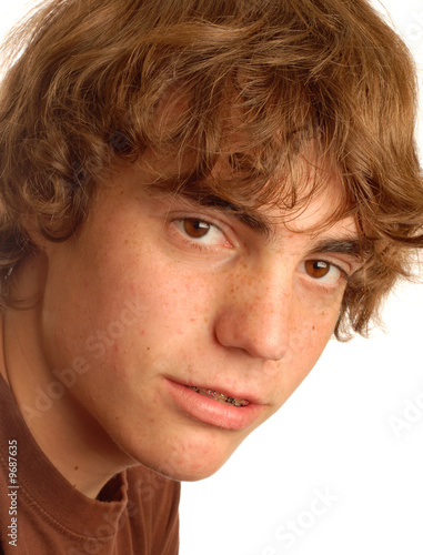 Photo: attractive fourteen year old boy with braces on his teeth attractive fourteen year old boy with braces on his teeth