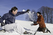 Spass im Schnee mit Schneeschuhen