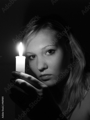 Photo: Girl with candle Girl with candle
