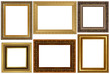 Antique frames collection isolated on white background
