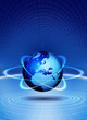 Blue world globe magic concept.. Blue world globe magic concept..