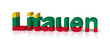 litauen 3d text symbol reflektion litauen 3d text symbol reflektion