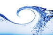 An ocean surf on deep blue water