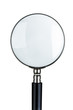 Photo: close-up of magnifying glass isolated on white. close-up of magnifying glass isolated on white.