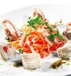 Julienne Vegetables and Prepared Fish
