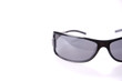 Sunglasses black on white backgroung fashion black lens