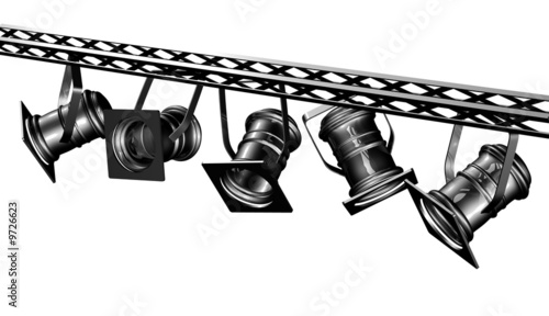 Illustration: Spots of light isolated on white Spots of light isolated on white