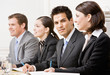 Co-workers in meeting in conference room