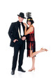 Attractive young couple, retro look Lindy Hop era.