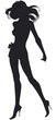 Silhouette of the beauty girl