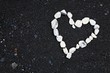 Coeur de pierres blanches