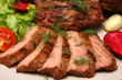 served roasted beef meat steak served roasted beef meat steak