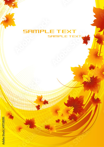Autumnal orange background Autumnal orange background