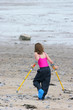 Young Girl on Crutches
