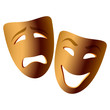 Vector comedy & tragedy mask