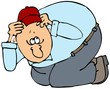 Man Taking Cover