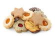 Christmas spice-cakes isolated on white background