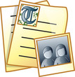 Icon of a an old manuscript and photo