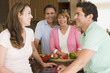 Family Preparing meal,mealtime Together
