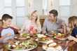 Images : Family Enjoying meal,mealtime Together