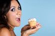 Girl Holding Cupcake