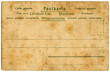 Vintage postcard with notices in various languages