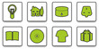 General green icons or buttons