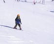 Extreme sport - ski vacation in France white snow