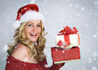 Santa 3 with snow / beautiful Santa-woman