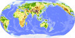 Physical world vector map, centered on Asia
