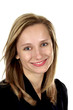 Head Shot of a Pretty Blond on white background