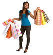Young African American Woman on a Shopping Spree