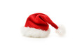eine weihnachtsmütze auf weissem hintergrund