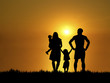 Illustration: family at sunset 4 family at sunset 4
