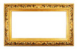 old antique gold frame over white background with clipping path