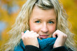 Photo: young woman in autumn yellow forest young woman in autumn yellow forest