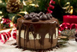 Beautifully decorated Christmas setting with gourmet desert