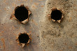 hole in iron plate