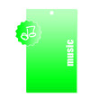 green cart with hand drawn symbol